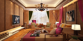 东南亚风格浪漫家居客厅设计