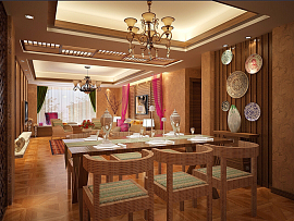 东南亚风格家居餐厅效果图片