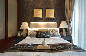 中式风格朴实卧室效果图