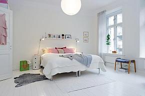 北欧风格白色卧室效果图