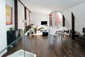 北欧风复式公寓客厅效果图