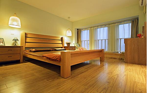 日式loft原木风卧室图片