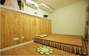 日式loft实木卧室图片