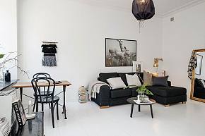 素雅现代公寓白色客厅图片