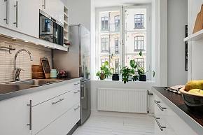 白色公寓现代风格厨房效果图
