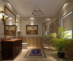 美式别墅卫生间设计效果图