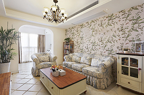 美式三居客厅装饰效果图