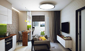 47平舒适小户型客厅设计