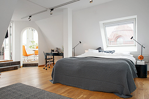 现代简洁公寓卧室效果图