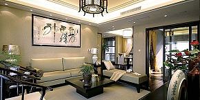 中式花园别墅客厅设计