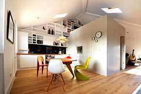 38平米温馨现代风格小户型阁楼厨房设计