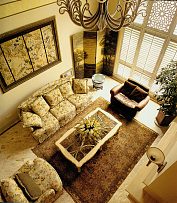 京基领域美式风格客厅沙发背景墙设计