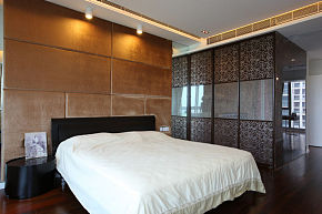 108平米现代风格卧室背景墙装修图片