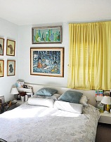 轻装修重装饰的美式住宅卧室背景墙效果图