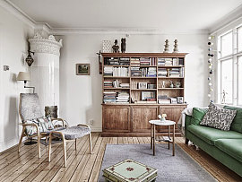 迷人北欧复式公寓书房书柜效果图