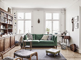 迷人北欧复式公寓客厅沙发设计