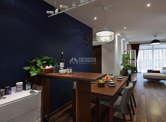 100平米現(xiàn)代簡約兩居室餐廳餐桌效果圖