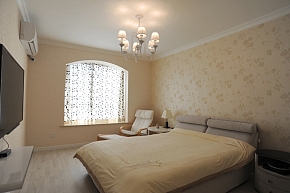 舒适地中海风格两居室卧室背景墙装修效果图