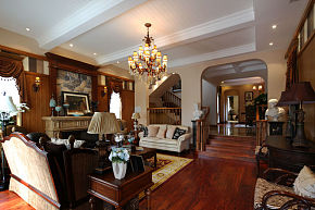 180平米新古典风格复式客厅装修图片