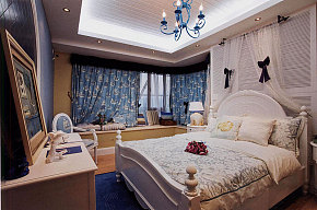 98平米地中海风格卧室吊顶设计