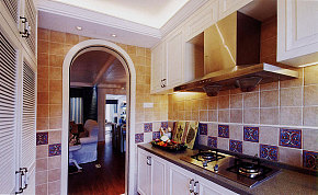 98平米地中海风格厨房整体橱柜设计