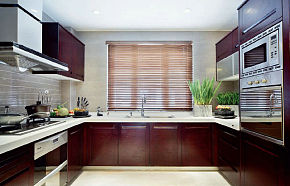 136平米复式中式风格厨房整体橱柜设计