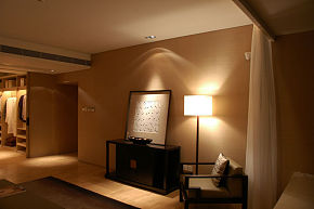 126平米复式中式风格卧室背景墙效果图
