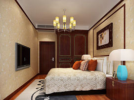 香博城中式简约卧室设计