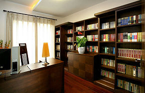 四海逸家中式设计书房飘窗图片