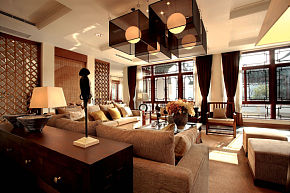 中式风格客厅飘窗设计