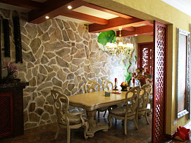 波西米亚风格餐厅背景墙图片