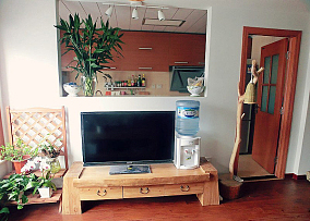 宜家49平客厅实木电视柜图片