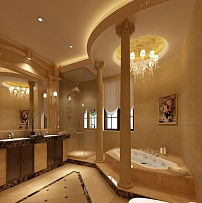邛崃自建新古典风格别墅浴室设计