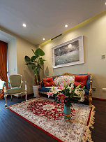 180平米现代舒适风格休闲区沙发背景墙设计