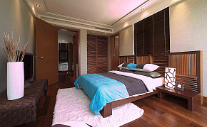 南亚巴厘岛风格卧室背景墙设计
