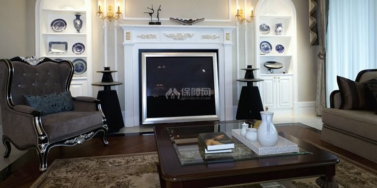 180平米溫馨歐式風(fēng)格客廳電視背景墻設(shè)計(jì)