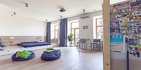 开放式乌克兰公寓 灵动简约设计空间