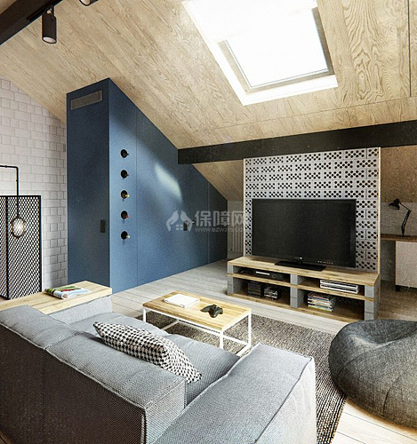 閣樓客廳電視背景墻圖片