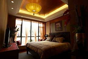东南亚风格别墅卧室吊顶设计