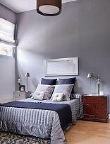 48平米现代风格卧室床设计效果图