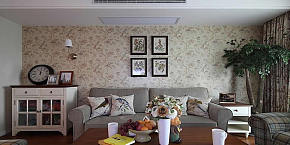 109平米美式风格家庭装修设计图赏析