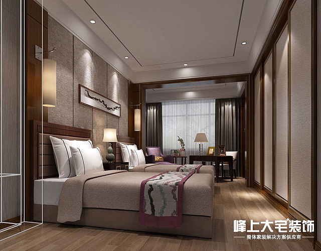 这个项目的室内设计都围绕着一个关键词，也就是“中式