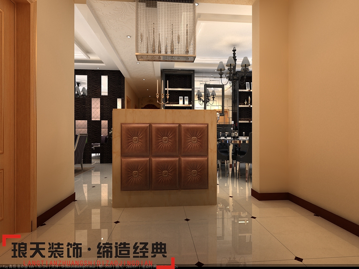 本案是欧式新古典的设计风格，为了营造典雅，大气，高