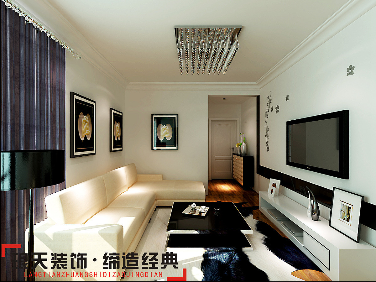 本案设计为现代风格，现代风格是比较流行的一种风格，