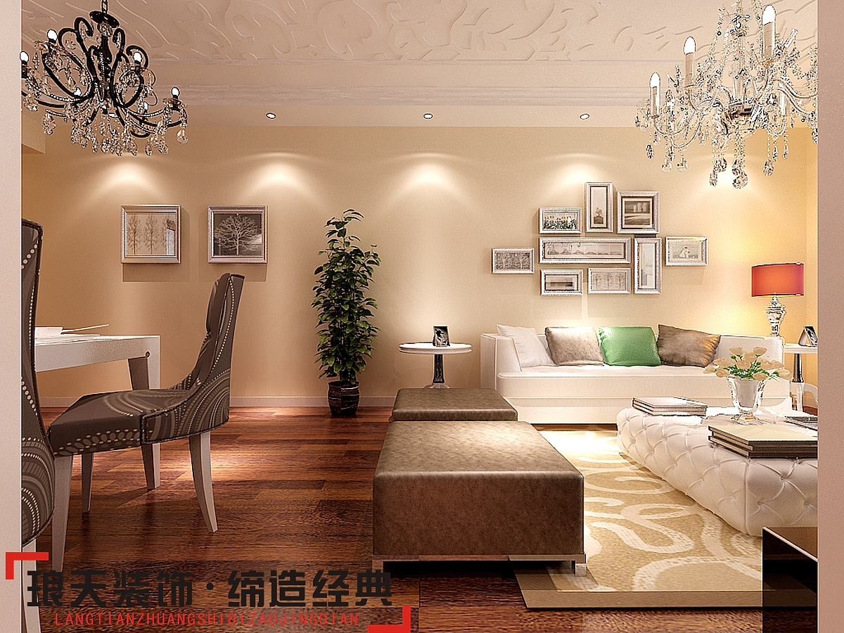 本案是以欧式风格进行布局设计，以纯欧式的设计元素进