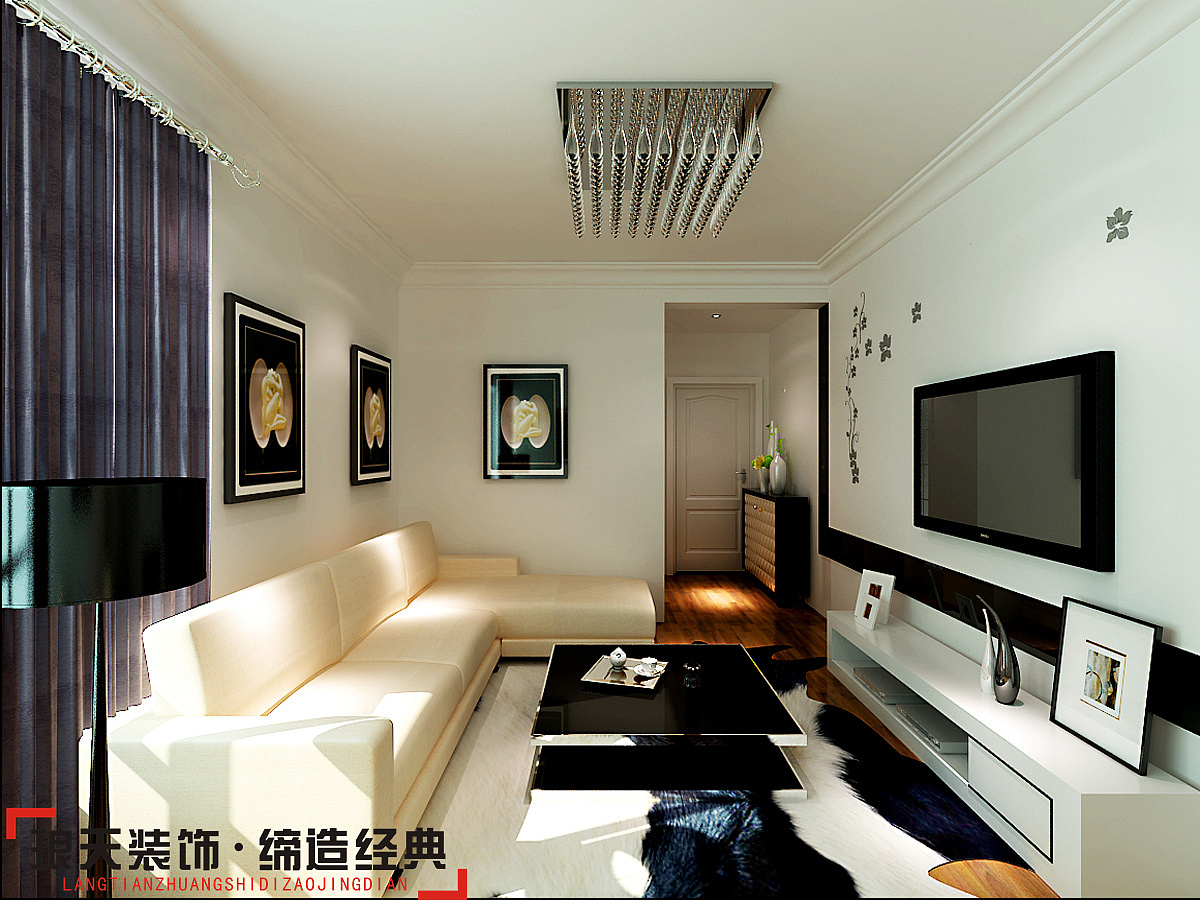 本案设计为现代风格，现代风格是比较流行的一种风格，