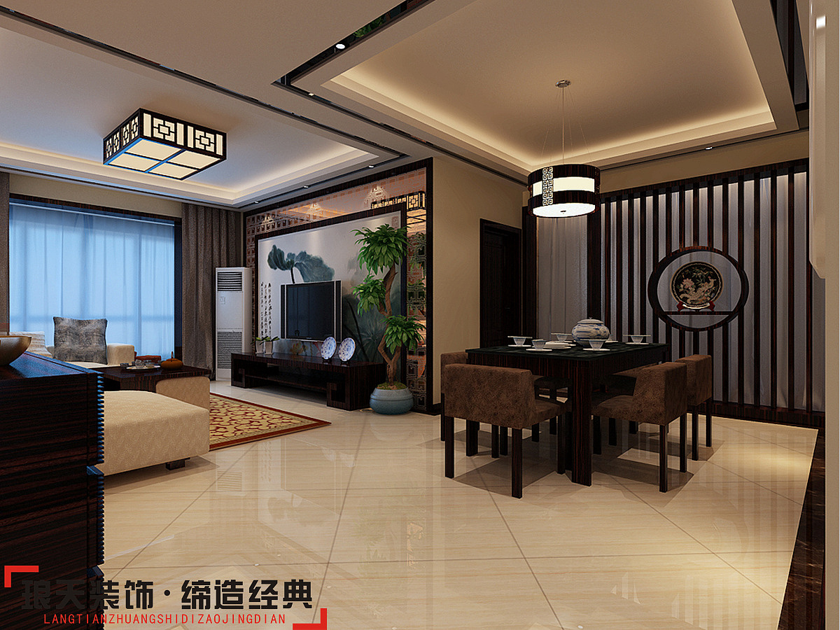 本案定位为新中式风格。新中式风格诞生于中国传统文化