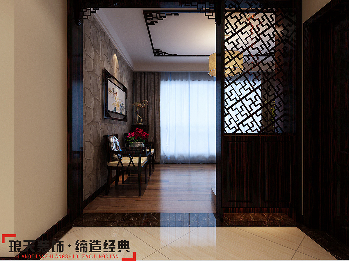 本案定位为新中式风格。新中式风格诞生于中国传统文化