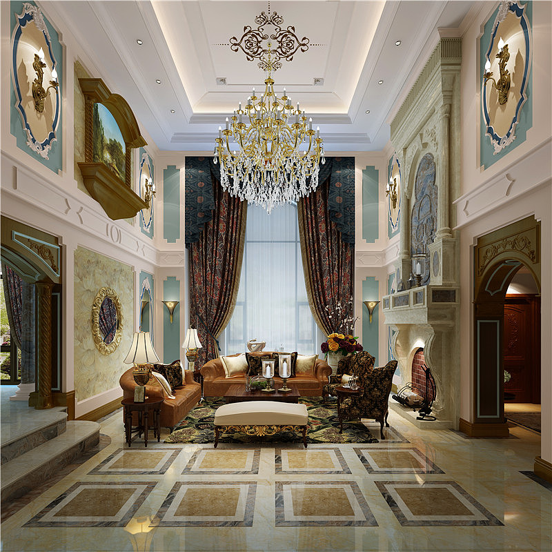 欧式的居室有的不只是豪华大气，更多的是惬意和浪漫。