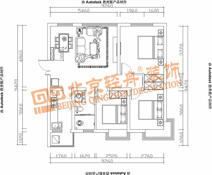 花果园96平现代简约 
